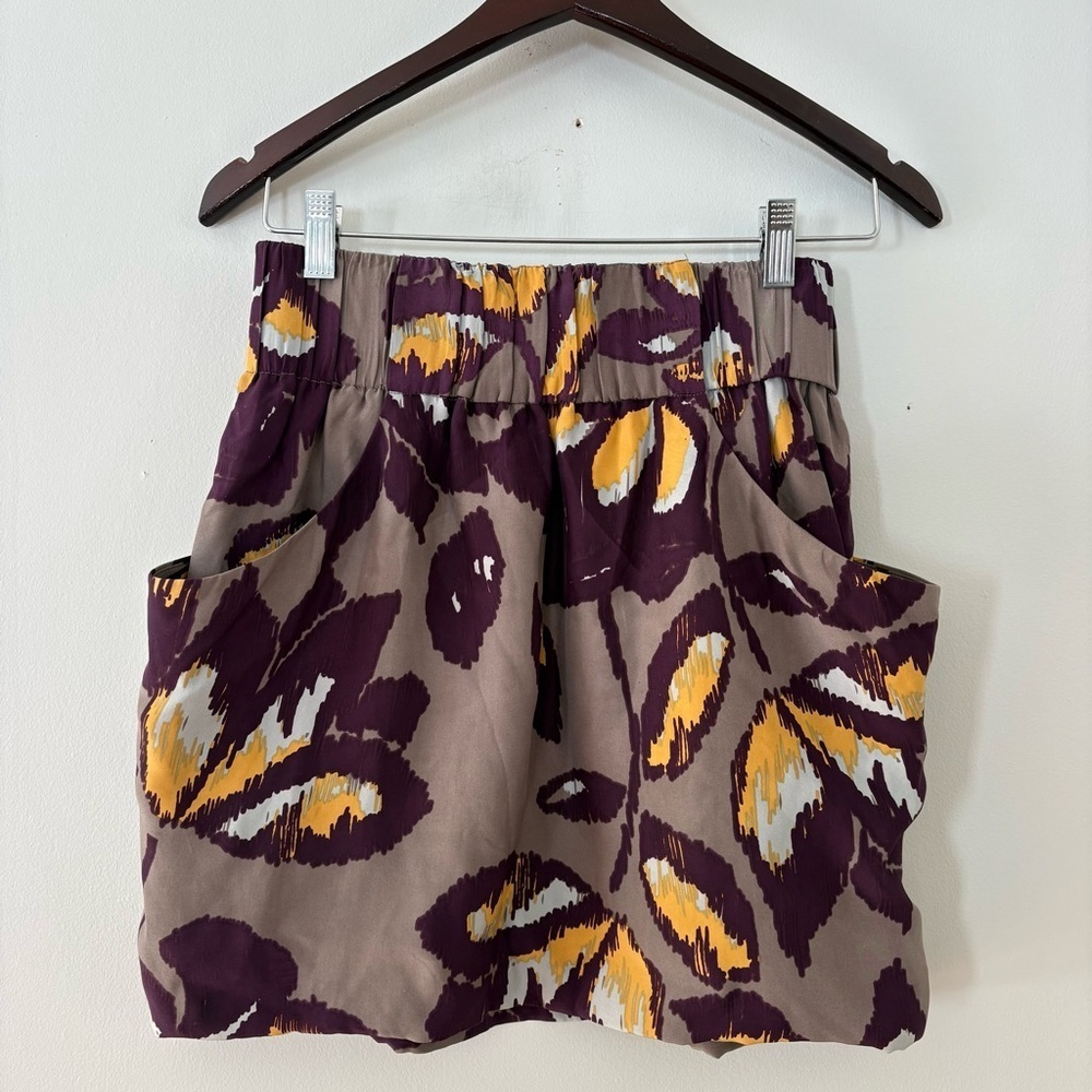 Anthropologie Dolce Vita 100% Silk Mini Skirt | Boho Abstract | XS | Resort Wear - Picture 1 of 8